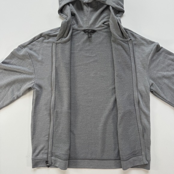 BANANA REPUBLIC Full Zip Hoodie Jacket Womens XS Gray Lightweight 754755-03 Soft - Picture 6 of 13